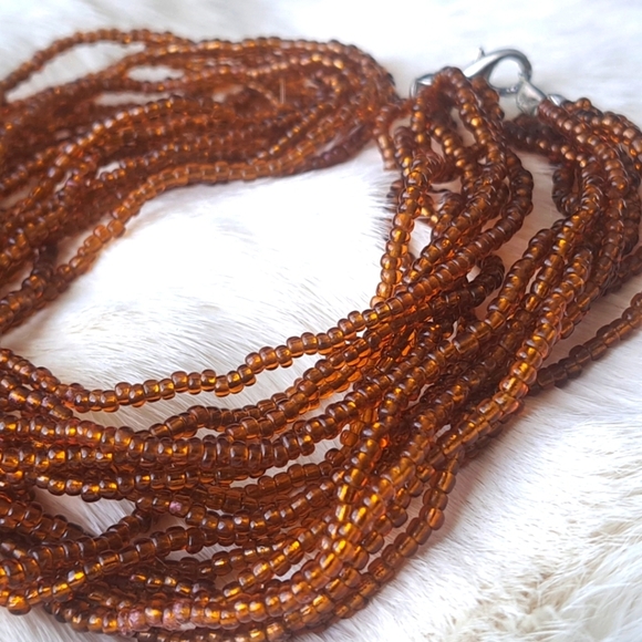 Multistrand seed bead necklace - Picture 2 of 6